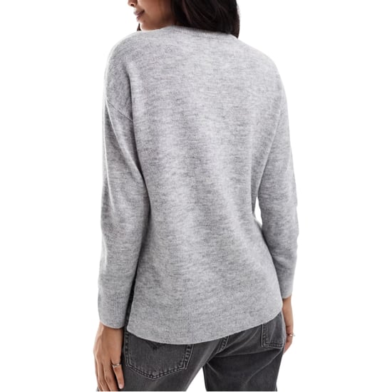 New Look Womens Side Slit Jumper Long Sleeve Sweatshirts Crew Neck Knitted Top - Image 2