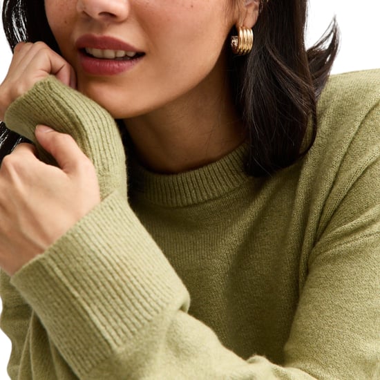 New Look Womens Side Slit Jumper Long Sleeve Sweatshirts Crew Neck Knitted Top - Image 4