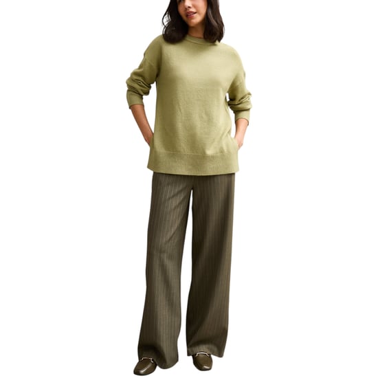 New Look Womens Side Slit Jumper Long Sleeve Sweatshirts Crew Neck Knitted Top - Image 5