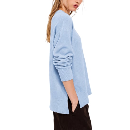 New Look Womens Side Slit Jumper Long Sleeve Sweatshirts Crew Neck Knitted Top - Image 4