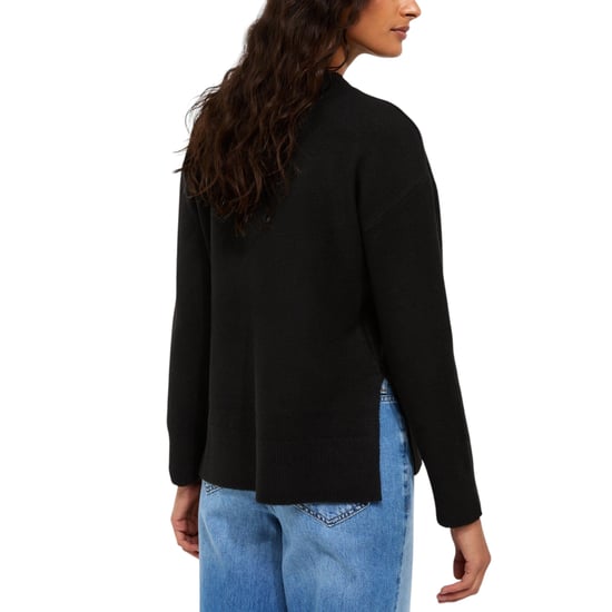 New Look Womens Side Slit Jumper Long Sleeve Sweatshirts Crew Neck Knitted Top - Image 2