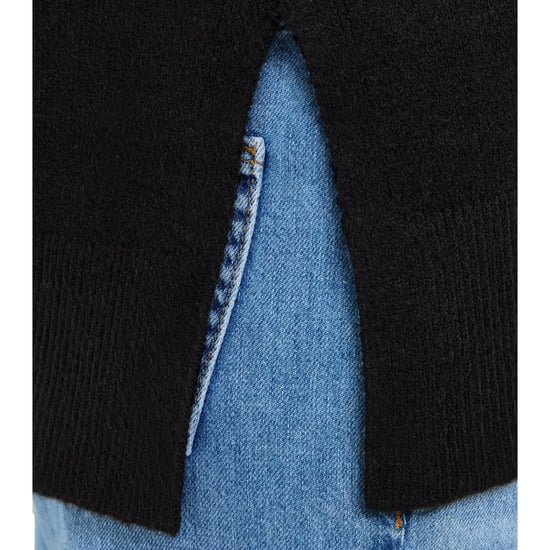 New Look Womens Side Slit Jumper Long Sleeve Sweatshirts Crew Neck Knitted Top - Image 5