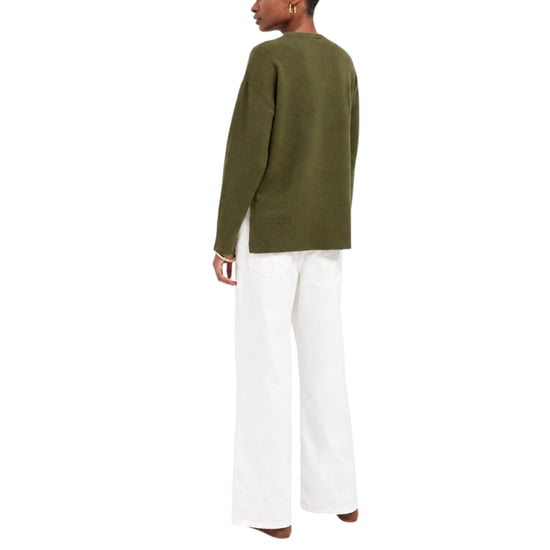 New Look Womens Side Slit Jumper Long Sleeve Sweatshirts Crew Neck Knitted Top - Image 2