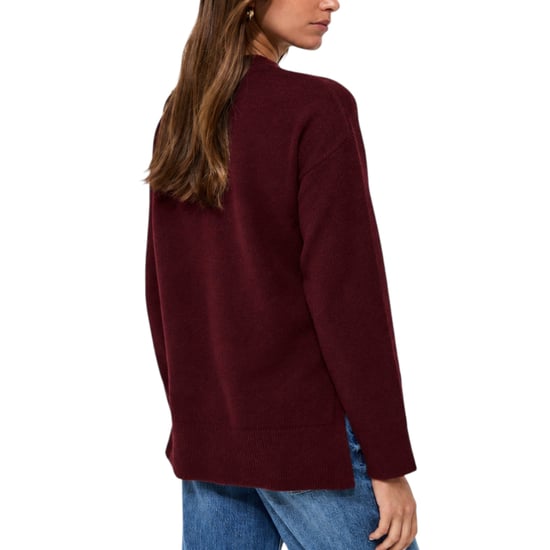 New Look Womens Side Slit Jumper Long Sleeve Sweatshirts Crew Neck Knitted Top - Image 3