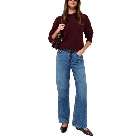 New Look Womens Side Slit Jumper Long Sleeve Sweatshirts Crew Neck Knitted Top - Image 5