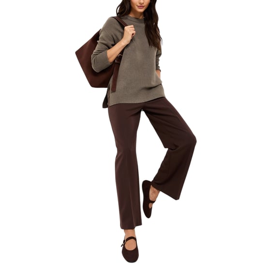New Look Womens Side Slit Jumper Long Sleeve Sweatshirts Crew Neck Knitted Top - Image 3