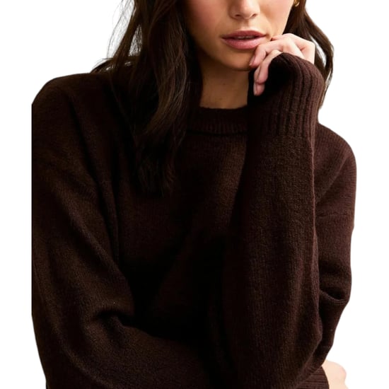 New Look Womens Side Slit Jumper Long Sleeve Sweatshirts Crew Neck Knitted Top - Image 2