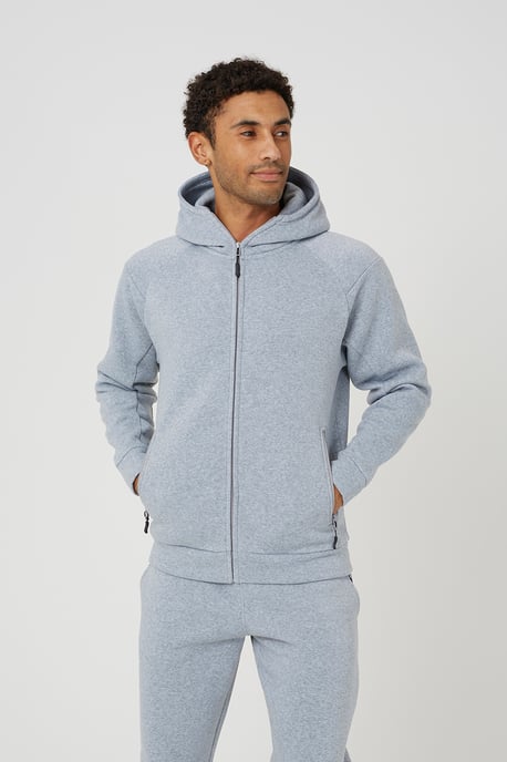 Light Grey Zip Through Hoodie & Jogger Co-Ord - Image 3