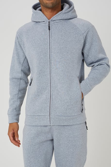 Light Grey Zip Through Hoodie & Jogger Co-Ord - Image 4
