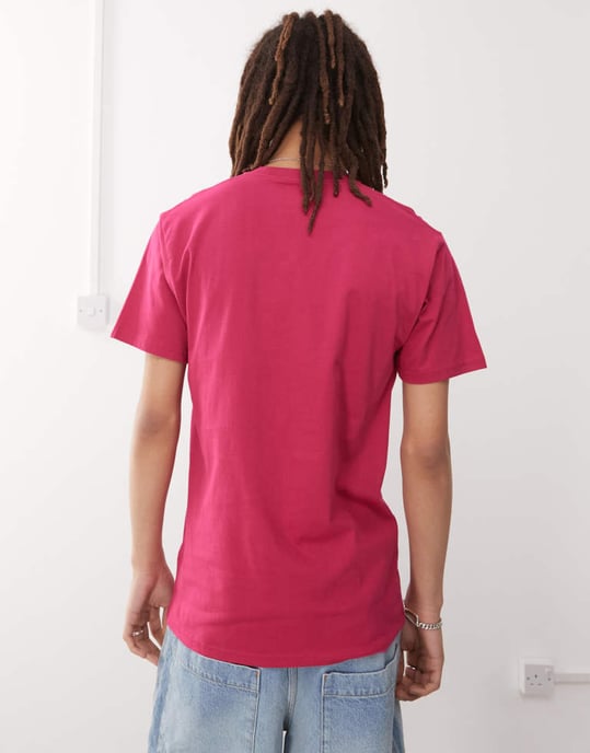 Vans vänster bröstlogo regular fit t-shirt i mörkröd - Image 4