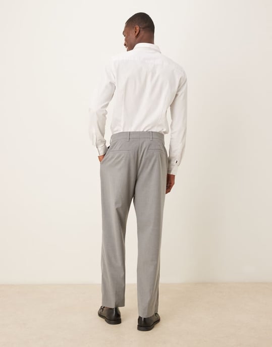 Abercrombie & Fitch klassisk kostymbyxa koord i grå - Image 2