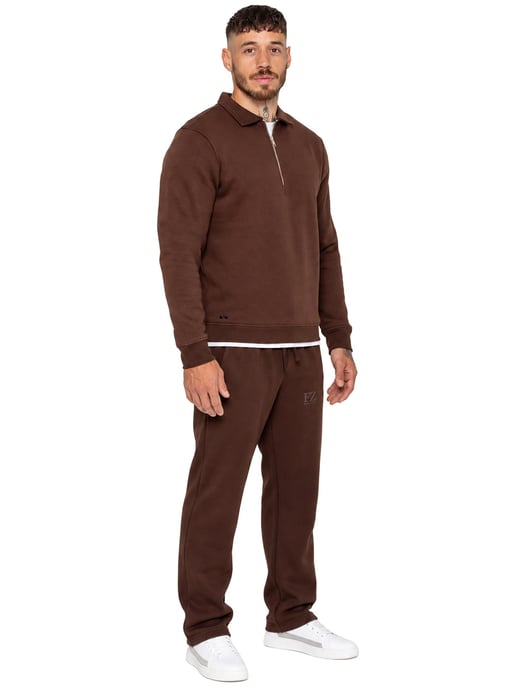 Enzo Milano | Mens Half Zip Collared Tracksuit Set - Image 1