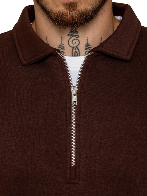 Enzo Milano | Mens Half Zip Collared Tracksuit Set - Image 3