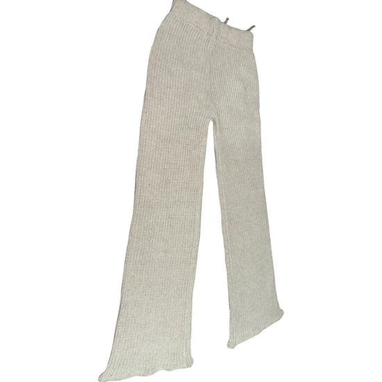 M&S Womens Kintted Loungewear Set Cable Knit Jumper Casual Wide Leg Trouser Set - Image 4