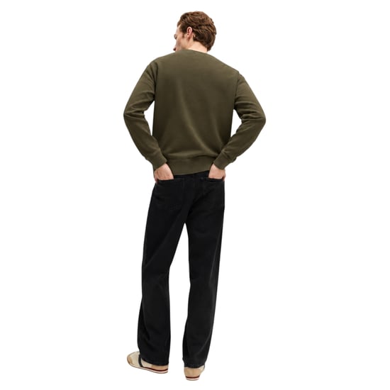 EX M&S Mens Sweatshirt Cotton Garment Dye Relax Fit Crew Neck Pullover Jumper - Image 2