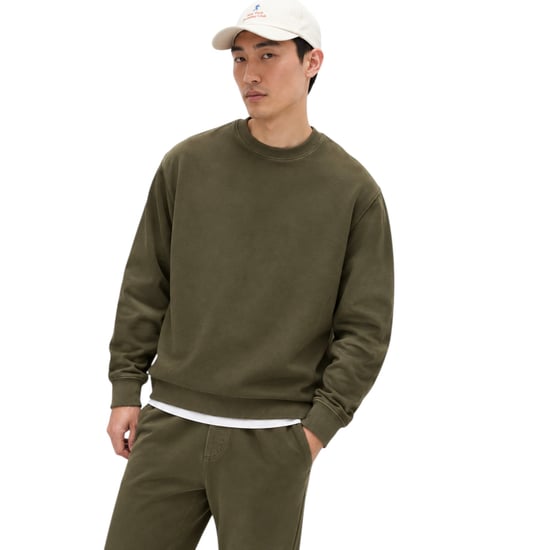 EX M&S Mens Sweatshirt Cotton Garment Dye Relax Fit Crew Neck Pullover Jumper - Image 3