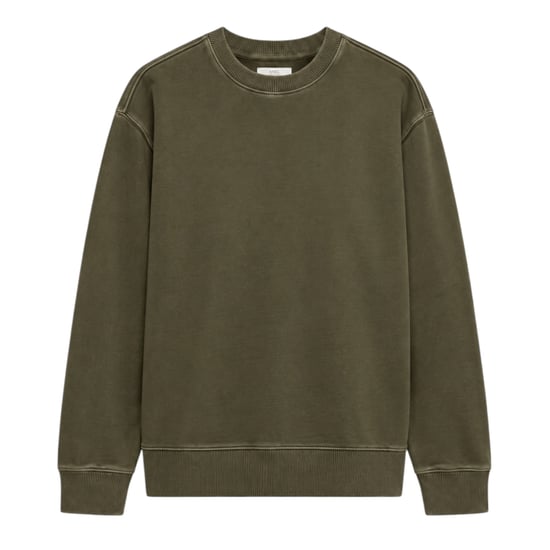 EX M&S Mens Sweatshirt Cotton Garment Dye Relax Fit Crew Neck Pullover Jumper - Image 5