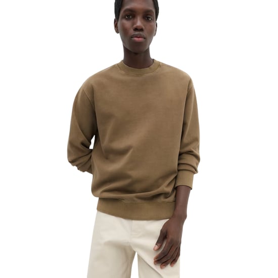 EX M&S Mens Sweatshirt Cotton Garment Dye Relax Fit Crew Neck Pullover Jumper - Image 1