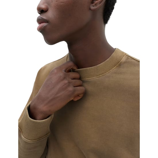 EX M&S Mens Sweatshirt Cotton Garment Dye Relax Fit Crew Neck Pullover Jumper - Image 3