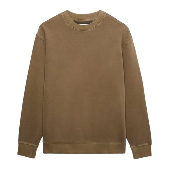 EX M&S Mens Sweatshirt Cotton Garment Dye Relax Fit Crew Neck Pullover Jumper - Image 6