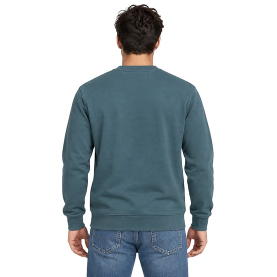 EX M&S Mens Sweatshirt Cotton Garment Dye Relax Fit Crew Neck Pullover Jumper - Image 2