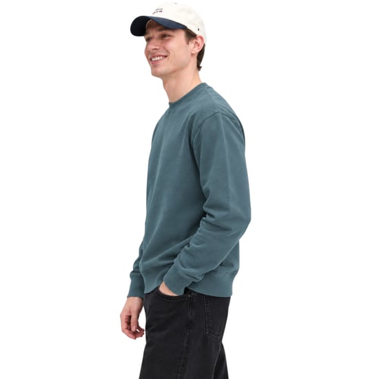 EX M&S Mens Sweatshirt Cotton Garment Dye Relax Fit Crew Neck Pullover Jumper - Image 3