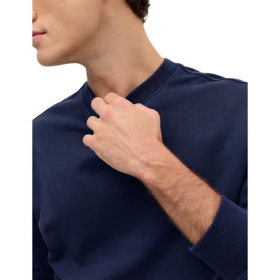 EX M&S Mens Sweatshirt Cotton Garment Dye Relax Fit Crew Neck Pullover Jumper - Image 5
