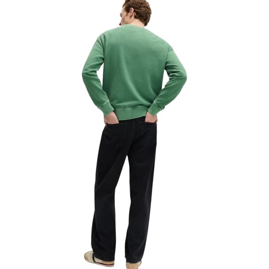 EX M&S Mens Sweatshirt Cotton Garment Dye Relax Fit Crew Neck Pullover Jumper - Image 2
