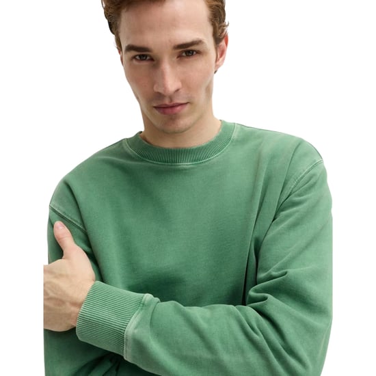 EX M&S Mens Sweatshirt Cotton Garment Dye Relax Fit Crew Neck Pullover Jumper - Image 3