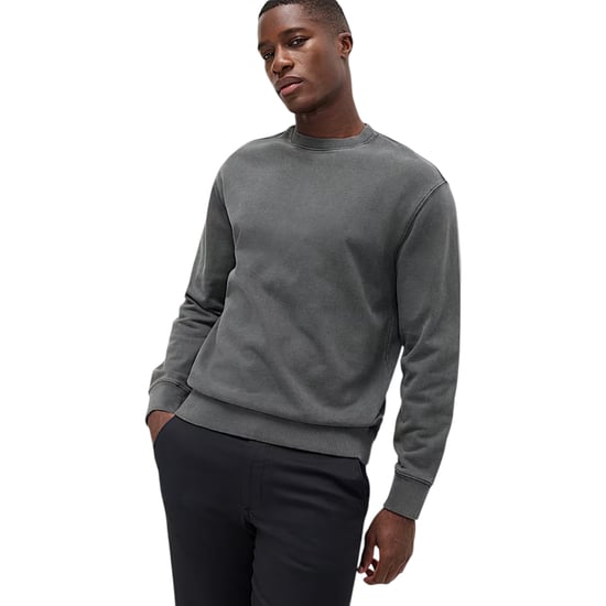 EX M&S Mens Sweatshirt Cotton Garment Dye Relax Fit Crew Neck Pullover Jumper - Image 1