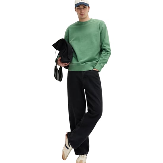 EX M&S Mens Sweatshirt Cotton Garment Dye Relax Fit Crew Neck Pullover Jumper - Image 4
