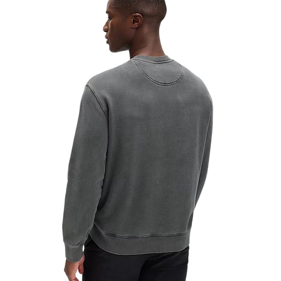 EX M&S Mens Sweatshirt Cotton Garment Dye Relax Fit Crew Neck Pullover Jumper - Image 2