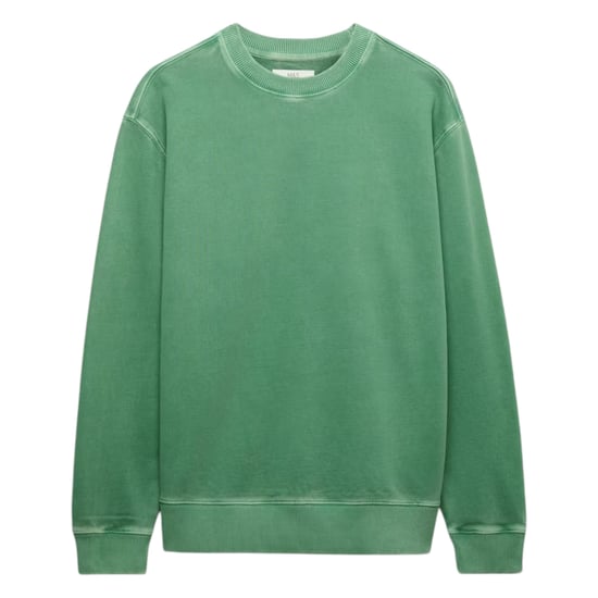 EX M&S Mens Sweatshirt Cotton Garment Dye Relax Fit Crew Neck Pullover Jumper - Image 5