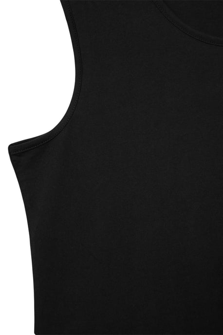 Trendyol Curve Dam Svart Enfärgad Midi Ärmlös Etuimodell Stora storlekar Klänning - Image 5