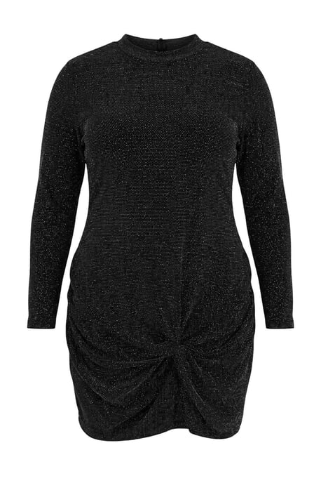 Trendyol Curve Dam Svart Enfärgad Kort / Mini Lång Bodycon Stora storlekar Klänning - Image 4
