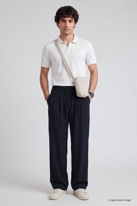 Men's Viscose Blend Trousers - Image 1