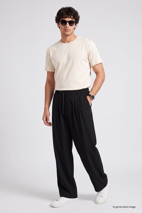 Men's Viscose Blend Trousers - Image 1