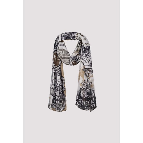 Monari scarf with emblem pattern 810060 998 black pattern - Image 1