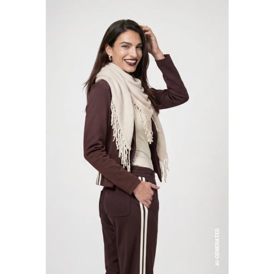 Monari fringed scarf 810094 160 antique white - Image 2