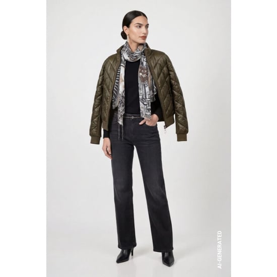 Monari scarf with emblem pattern 810060 998 black pattern - Image 3