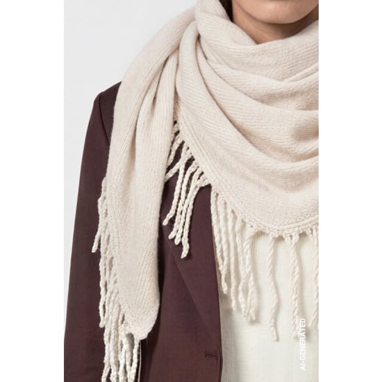 Monari fringed scarf 810094 160 antique white - Image 6