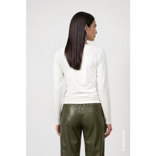 Monari basic long-sleeve shirt 810029 102 off-white - Image 2