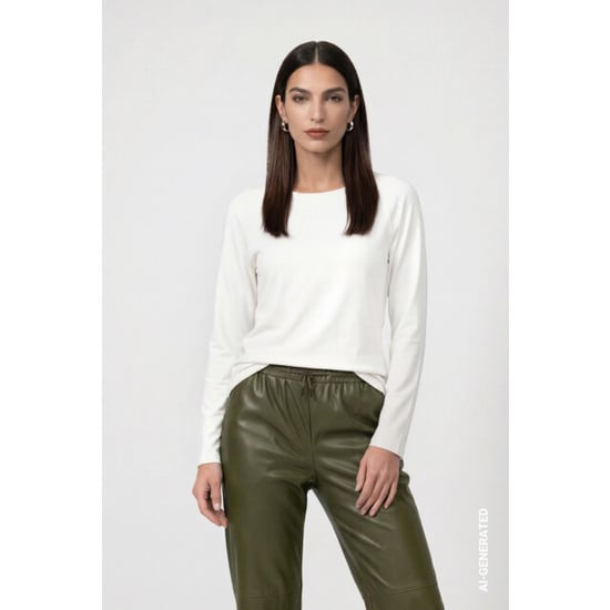 Monari basic long-sleeve shirt 810029 102 off-white - Image 3