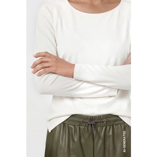 Monari basic long-sleeve shirt 810029 102 off-white - Image 5