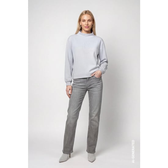 Monari sweatshirt with emblem 809860 319 red dahlia - Image 3