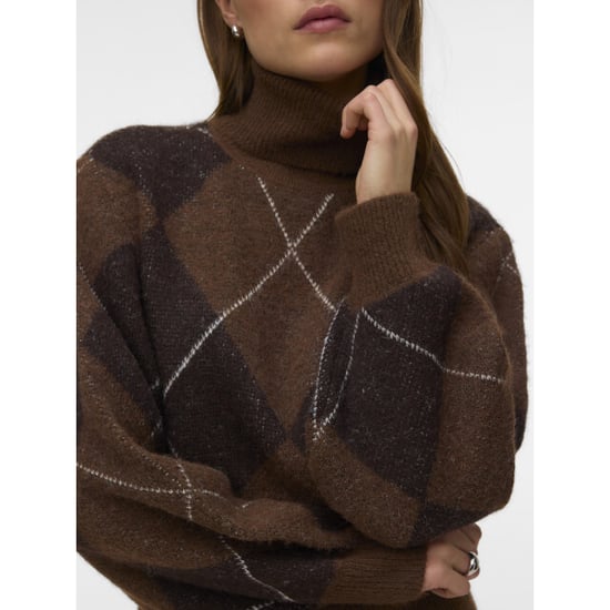 Vero Moda vmdarla ls rollneck pullover 10350491 cocoa brown - Image 3