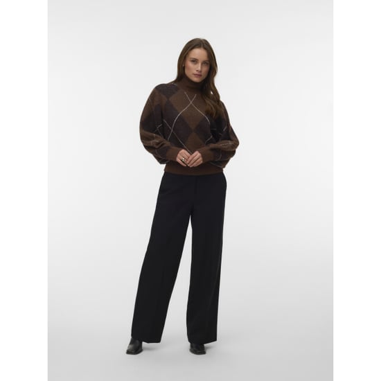 Vero Moda vmdarla ls rollneck pullover 10350491 cocoa brown - Image 4
