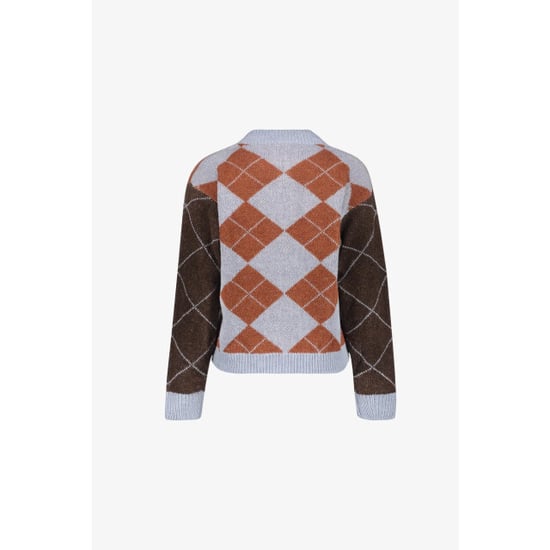 Geisha 64558-70 775 vest argyle toffee/brown/light blue - Image 2