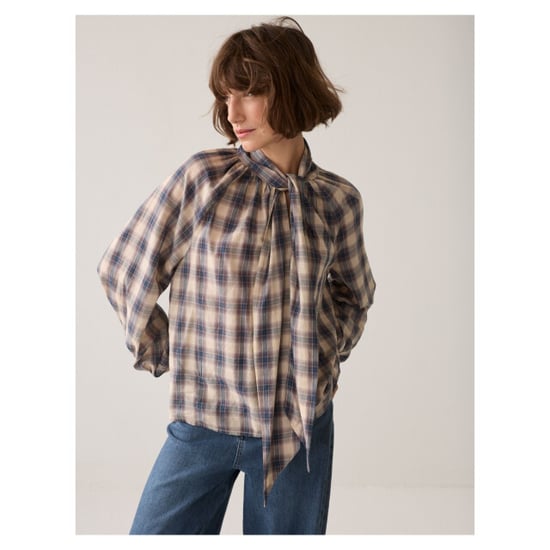 Summum Top blue check blouses 2s3533-12533 - Image 2