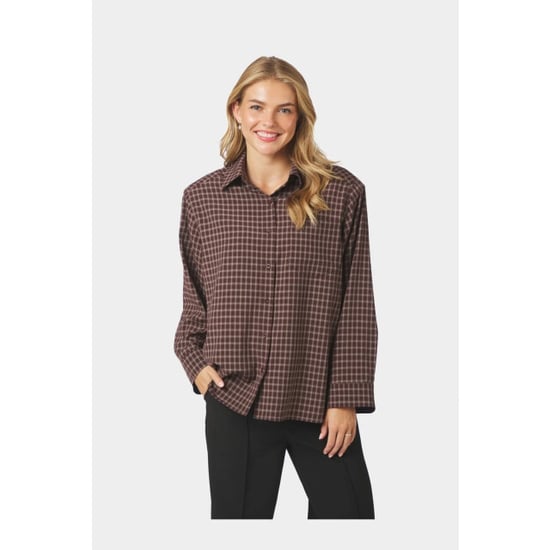 Neo Noir anella check shirt 170207 345 chocolate plum - Image 3